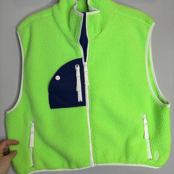 Free People Movement Hit the Slopes Vest in Lime Glow - Picture 3 of 7